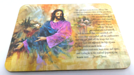 Christianity Jesus Christ Table Hot Pad/ Plaque Cork Back HP0030 Vintage... - $15.95
