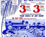 Rip Van Winkle Motel Advertising Flyer 1960s Atlantic Ave Daytona Beach ... - $27.72