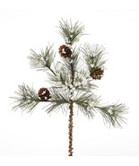 Christmas Floral Snow And Pinecone Pick - $339.37 MXN