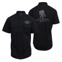 Harley-Davidson Men&#39;s Black Wounded Warrior Project S/S Woven Shirt (S51) - £25.90 GBP