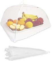 6 Pop Up Mesh Screen Food Cover Tents White - Keep Out Flies, Bugs - £9.59 GBP