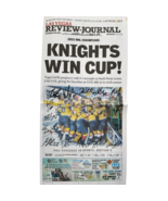 Vegas Golden Knights Team Signed Stanley Cup LVRJ Newspaper #D/12 COA Au... - $2,999.95