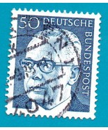 Used German Postage Stamp Scott 1033 -President Gustav Heinemann - €1,68 EUR