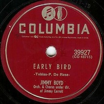 Columbia 78 #39927 - Jimmy Boyd - &quot;Early Bird&quot; &amp; &quot;I&#39;ll Stay In The House&quot; - £3.09 GBP