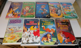 Walt Disney THE CLASSICS Black Diamond Lot of 12 Clamshell VHS Tapes - £99.95 GBP