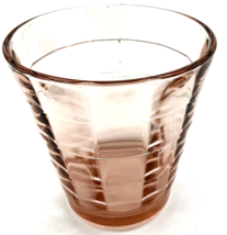 Vintage Anchor Hocking Carlyle PINK Double Old Fashion Optic Glass 12 oz - £7.13 GBP
