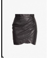  Zadig &amp; Voltaire Julipe Cuir Crinkled Leather Mini Skirt  $598, Sz 38 NWT! - $270.79 CAD