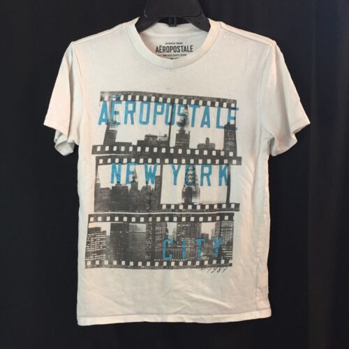 Primary image for NY Aeropostale Mens Graphic T-Shirt White x-Small XS shirt Aero