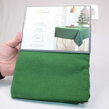 Threshold Green Oblong Tablecloth 60&quot; X 84&quot; Brand New Seats 6 To 8 100% Cotton - £13.10 GBP