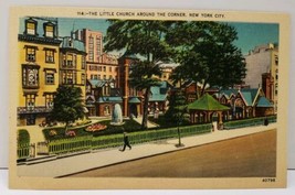 New York The Little Church Around The Corner Linen Postcard D17 - £4.74 GBP