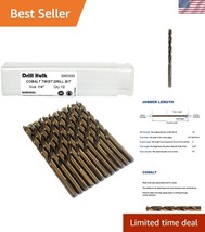 12-Pack 1/4-Inch Cobalt Steel Jobber Drill Bits for Stainless Steel &amp; Ha... - $40.50
