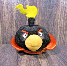 2012 Angry Birds Space Black Bomb Bird Toy Plush Stuffed Animal 5&quot; No Sound - $14.84