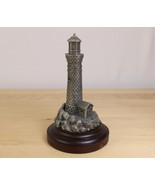 Fort Pewter Lighthouse Sculpture on Wood Base by B. Austin Tower Diorama... - $565.19 MXN