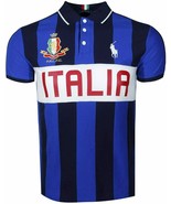 Polo Ralph Lauren Mens Custom Slim Fit Italia Polo Shirt,Pacific Blue,XX... - £143.43 GBP