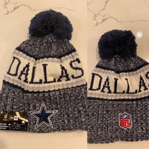 Dallas Cowboys Knit NFL New Era Hat Winter Pom Beanie Knit Cap Youth Size - £11.65 GBP