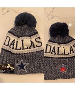 Dallas Cowboys Knit NFL New Era Hat Winter Pom Beanie Knit Cap Youth Size - £11.73 GBP