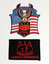 KIA America Remembers USA Flag Eagle Military Embroidered Patch Lot (Qty... - £7.90 GBP