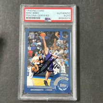 2002-03 Topps #79 Mike Bibby Signed Card AUTO PSA Slabbed Kings - $49.99