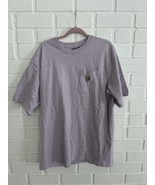 Carhartt T Shirt Mens Large Heavy Cotton Loose Fit Pocket - £11.55 GBP