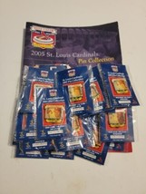 Complete Set &amp; Folder 2005 MLB St Louis Cardinals Baseball Pin Collectio... - $38.69