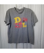 DIESEL Graphic T-Shirt Gray Short Sleeve Top Cotton Tee Youth Large Adul... - $23.74