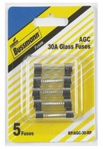 Bussmann BP/AGC-30-RP AGC Automotive Glass Fuse (1/4&quot; X 11/4&quot; 30 Amp), 5 Pack - £7.02 GBP