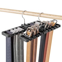 2 Pcs Belts Rack, Storage Organizer, Hanger, Holder - Closet Tie Racks H... - £20.32 GBP