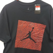 New Nike Air Jordan Size L Jumpman Logo Mens Elephant Cement Print T shirt vtg - £56.35 GBP