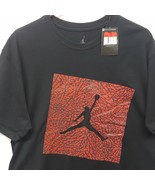 New Nike Air Jordan Size L Jumpman Logo Mens Elephant Cement Print T shi... - £55.61 GBP
