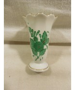 Vintage Herend Hungary Green Chinese Bouquet Miniature Vase 2 1/2&quot; - $29.95