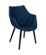 LeisureMod Milburn Accent Chair, Single, Blue - $116.62