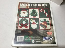 NATIONAL YARN CRAFTS CHRISTMAS LATCH HOOK KIT  XR79 Christmas Sampler 18x24 - $20.79