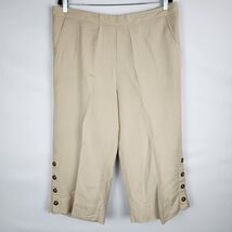 Zac&amp;Rachel Wide Leg Pull On Linen Blend Lagenlook Crop Pants Women's Siz... - $11.19