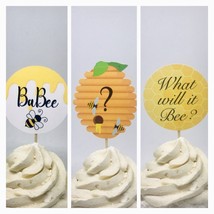 What will it bee gender reveal, what will it bee cupcake, bee baby shower - $8.42