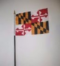 Maryland State Flag 4&quot;x6&quot; Desk Table Stick - £3.08 GBP