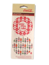 Coca-Cola  Car Coasters Set of 8 Cupholder Sized Coasters Retro Ad Themes - £2.36 GBP