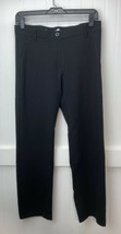 Betabrand Dress Pant Yoga Pants Medium Short Black Pull On Stretch Straight Leg - £22.37 GBP