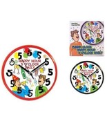 2 NEW HAPPY HOUR 5 DAILY PRANK WALL CLOCK joke gag clocks NEW NOVELTY WA... - $26.05 CAD