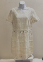 Michael Michael Kors Eyelet T-Shirt Dress Size: S Cream / Ivory 100% Cotton - £23.84 GBP