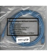 CAT5e Cable 7FT Ethernet Lan Network RJ45 Patch Cord Blue - $9.53 CAD