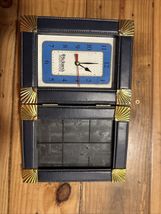 Felt Folding Picture Frame Desk Clock and Frame Vintage St. John’s Healt... - $9.89