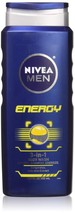 NIVEA FOR MEN 3-in-1 Body Wash Energy 16.90 oz (Pack of 4) - £44.65 GBP