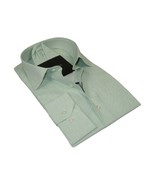 Men&#39;s Shirt, Hankie CASILA Turkey Cotton Blend 501970-07 Polka Dots Green - $39.99