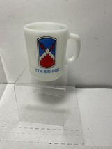 Vintage US Army 7th Signal Brigade Coffee Mug Anchor Hocking - £15.11 GBP