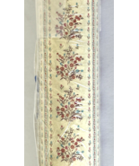 Miniature Dollhouse Wallpaper 1:12 Red &amp; Blue Flowers &amp; Stripes 11x17&quot; - £7.77 GBP