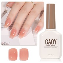 GAOY Jelly Neutral Gel Nail Polish, 16ml Pink Nude Peach UV - £8.20 GBP