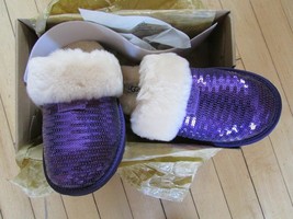 UGG Cozy Slippers Dazzle Sequins Purple or Silver Sizes New - $124.49