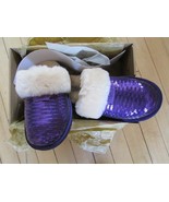 UGG Cozy Dazzle Slippers Purple or Silver Sequins BK4 fits W6.5 New in Box - $2,366.16 MXN