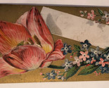 Red Flower Victorian Trade Card VTC 2 - £4.67 GBP