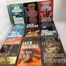 Jack Higgins 9 Book Lot Paperback mystery suspense murder The Bormann Testament - £18.19 GBP